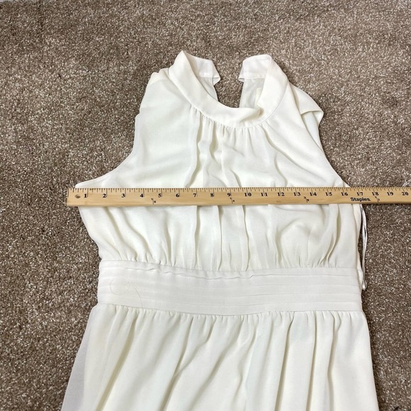 - Azalea brand maxi dress white LG Bridesmaid wedding dress SZ L side zip - Picture 5 of 10